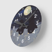 ペンギンバイムーンライト ラウンド壁時計 (傾斜)