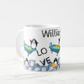 ペンギンバスイエローダックスマグ コーヒーマグカップ (正面左)