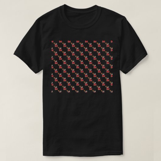 ペンギンバスケットボールパターン Tシャツ (デザイン正面)