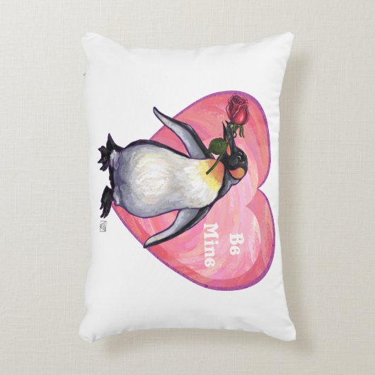 ペンギンバレンタインデー アクセントクッション (正面(垂直))