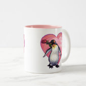 ペンギンバレンタインデー ツートーンマグカップ (正面右)
