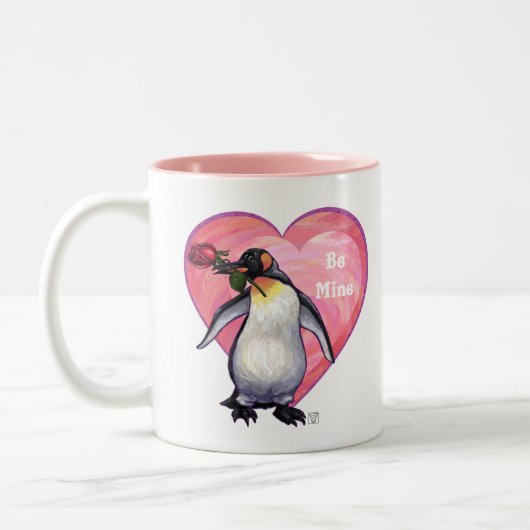 ペンギンバレンタインデー ツートーンマグカップ (左)