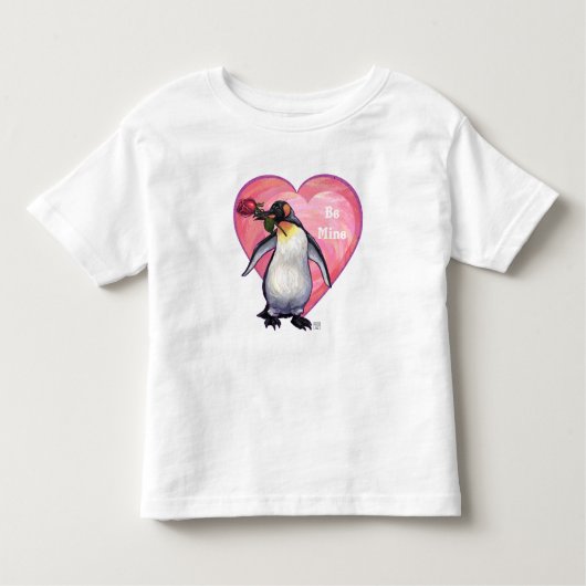 ペンギンバレンタインデー トドラーTシャツ (正面)