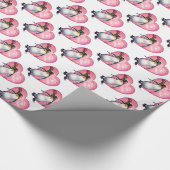 ペンギンバレンタインデー ラッピングペーパー (角)