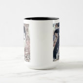 ペンギンバードキュート動物白黒水 マグカップ (中央)