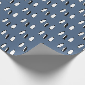 ペンギンバードブルー南極動物極地 ラッピングペーパー