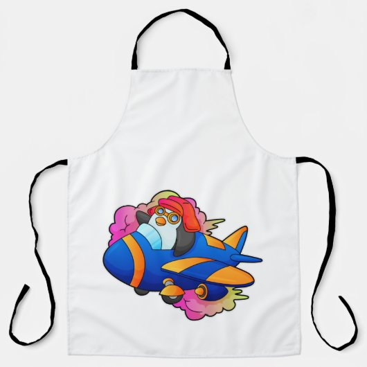 ペンギンパイロットと飛行機 エプロン (正面)