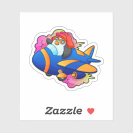 ペンギンパイロットと飛行機 シール