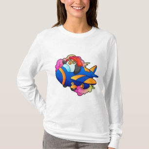 ペンギンパイロットと飛行機 Tシャツ