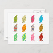 ペンギンパターン（の模様が）あるズ ポストカード (正面/裏面)