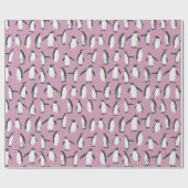 ペンギンパターン ラッピングペーパー (フラット)