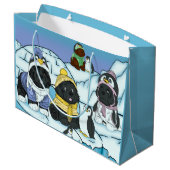 ペンギンパピー行進 ラージペーパーバッグ (裏面アングル)