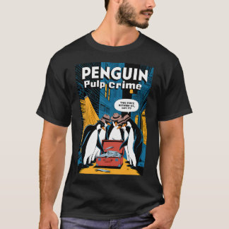 ペンギンパルプクライム - ノワールペンギン路地裏シーン Tシャツ