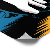 ペンギンパルプスクライムノワールおもしろいデザイン ポスター (角)