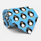 ペンギンパレードの青いタイ ネクタイ (ロール)