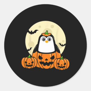 ペンギンパンプキンムーンこうもり衣装かわいい簡単ハロー ラウンドシール