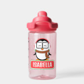 ペンギンパーソナライズされたウォーターボトル(タイムライン付き) ウォーターボトル (背面)