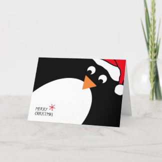 ペンギンパーソナライズされたクリスマスカード シーズンカード
