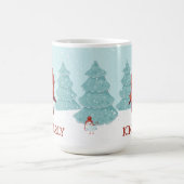ペンギンパーソナライズされたクリスマス コーヒーマグカップ (中央)