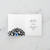 ペンギンパーソナライズされたクリスマス シーズンカード (内部)