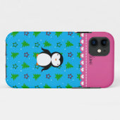 ペンギンパーソナライズされたグスカイブルー Case-Mate iPhoneケース (裏面(横))