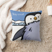 ペンギンパーソナライズされたチッククローズアップクッション クッション (ブランケット)