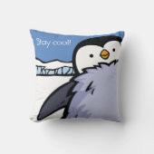 ペンギンパーソナライズされたチッククローズアップクッション クッション (正面)