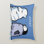 ペンギンパーソナライズされたチックスノー子供部屋枕 アクセントクッション (正面(垂直))