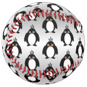 ペンギンパーソナライズされたデザイン ソフトボール (正面左)