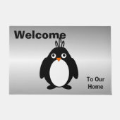 ペンギンパーソナライズされたデザイン ドアマット (正面)