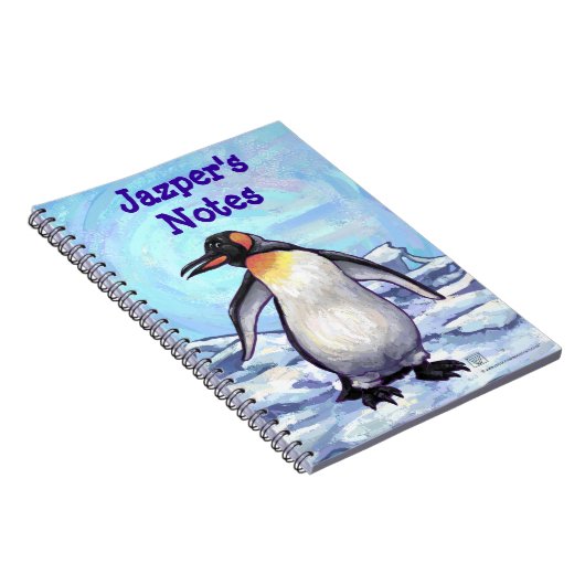 ペンギンパーソナライズされたノート ノートブック (右側)