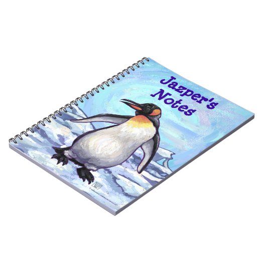 ペンギンパーソナライズされたノート ノートブック (左側)