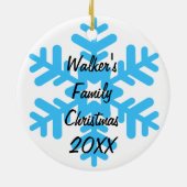 ペンギンパーソナライズされたファミリーオーナメント セラミックオーナメント (裏面)