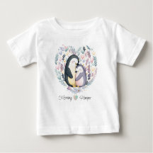 ペンギンパーソナライズされたラブベビーTシャツ
