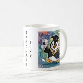 ペンギンパーソナライズされた卒業 コーヒーマグカップ