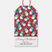 ペンギンパーソナライズされた ギフトタグ (正面)