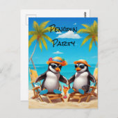 ペンギンパーティー ポストカード (正面/裏面)