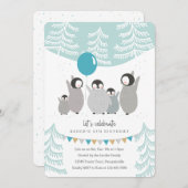 ペンギンパーティー 招待状 (正面/裏面)