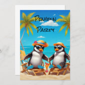 ペンギンパーティー 招待状 (正面/裏面)