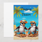 ペンギンパーティ 招待状 (正面/裏面)