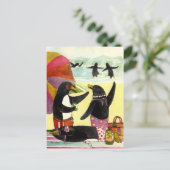 ペンギンビーチ葉書 ポストカード (スタンド正面)