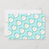 ペンギンファミリーかわいいベビーシャワーサンキューカード サンキューカード (裏面)