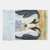ペンギンファミリーとベビーペンギン キッチンタオル (横)