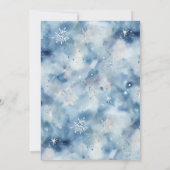 ペンギンファミリーウィンターベビーシャワー招待状 招待状 (裏面)