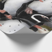 ペンギンファミリーカラフル包装紙 ラッピングペーパー (角)