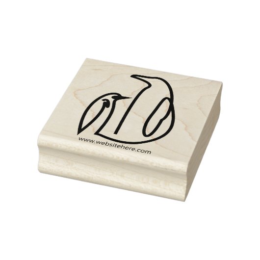 ペンギンファミリーラインアートバード ラバースタンプ (スタンプ)