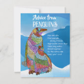 ペンギンフラットグリーティングカードからのアドバイス 招待状 (正面)
