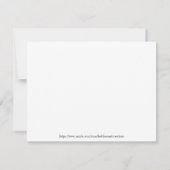 ペンギンフラットグリーティングカードからの水色アドバイス 招待状 (裏面)