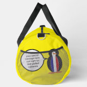 ペンギンフランスの語を話している国旗パーソナライズされた ダッフルバッグ (右)