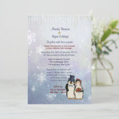 ペンギンブライトアンドグルーマー結婚式招待状 招待状 (スタンド正面)